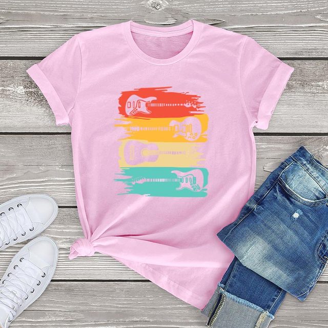Guitar Colorful Painting T-shirt