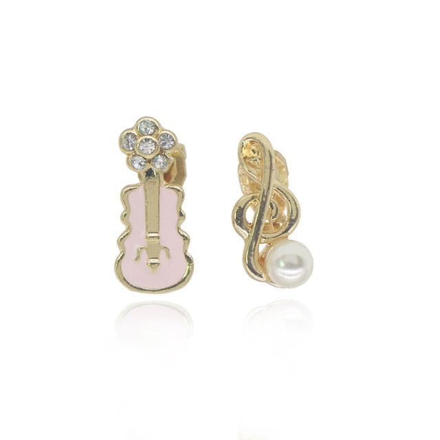 Free - Music Guitar Pearl Stud Earrings