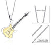 Stainless Steel Guitar Pendant Necklace - Artistic Pod