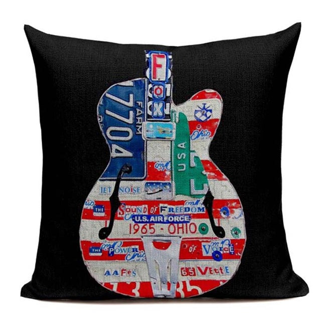 Music Series Note Printed Pillow Case