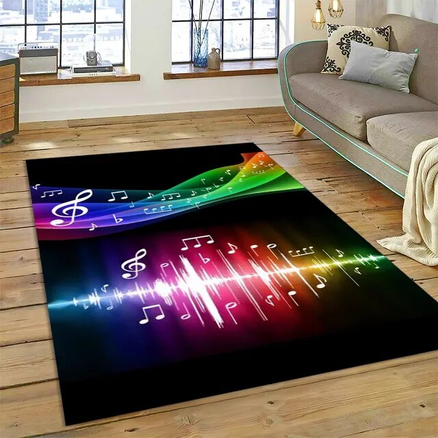 Creative Musical Note Piano Rug