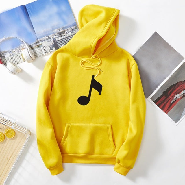 Music Note Women's Pocket Hoodie
