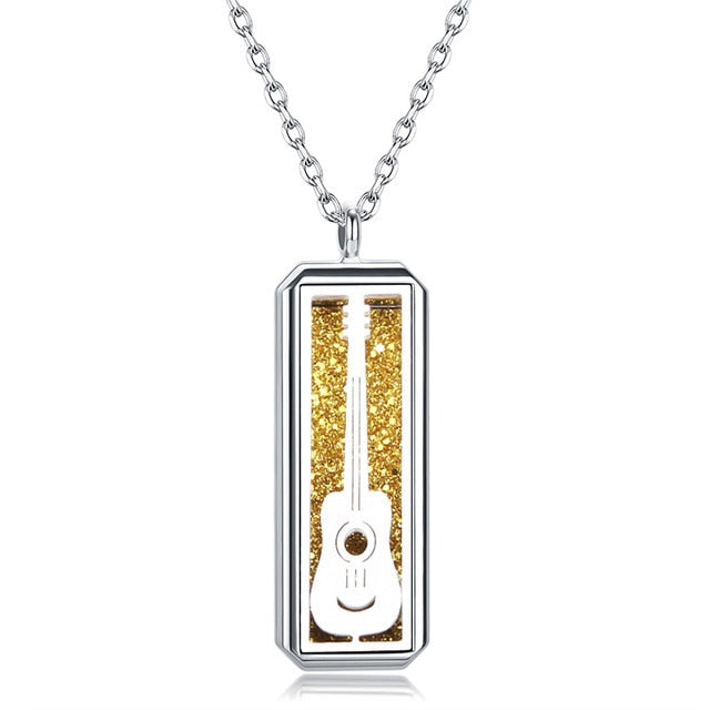 Musical Note Diffuser Locket Necklace