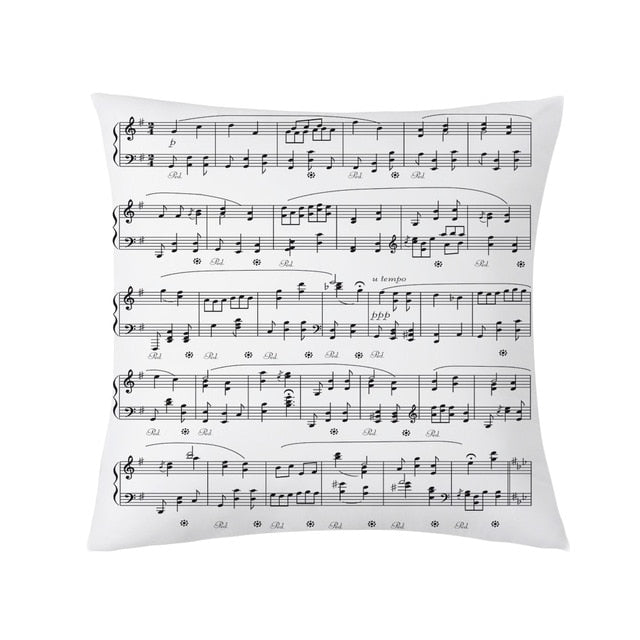 Creative Music Notes Cushion Cover