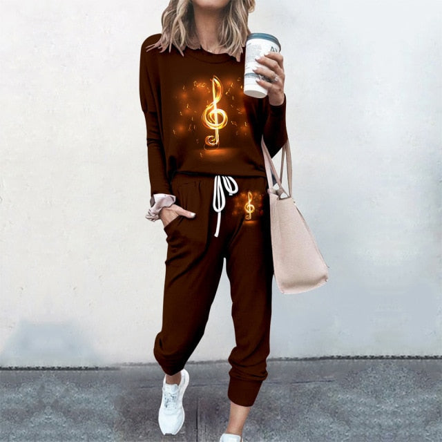 Music Notes Women's Tracksuit