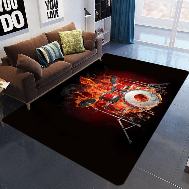 Guitar Music 3D Rug