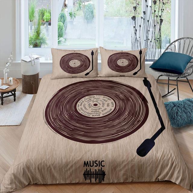 Music Record Duvet Bedding Set
