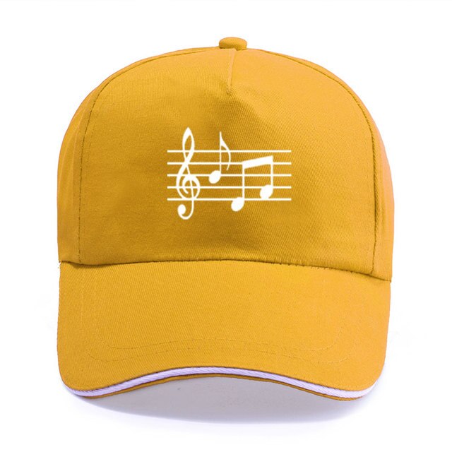 Music Note Print Baseball Cap