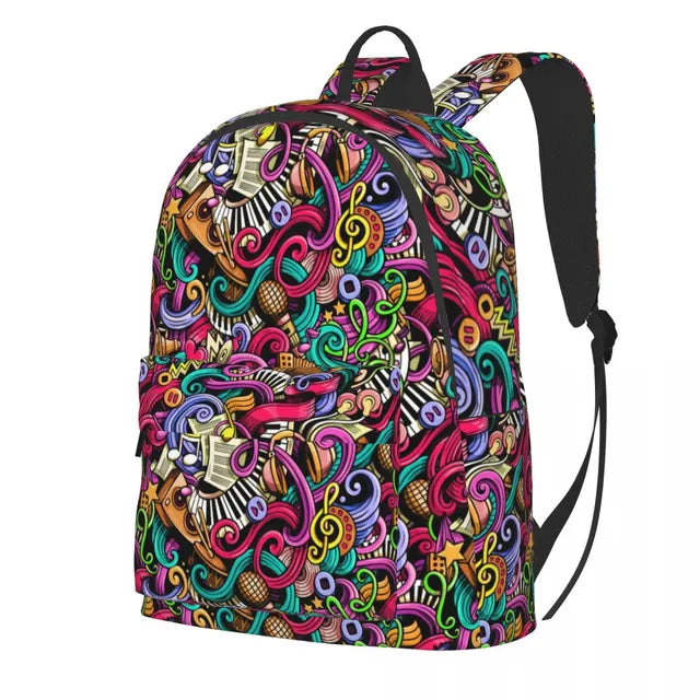 Music Note Monochrome Backpack