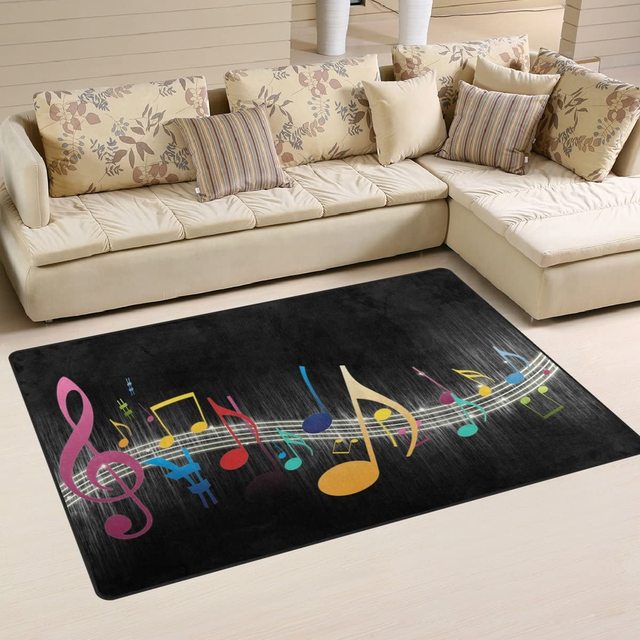 Piano Guitar Living Room Rug