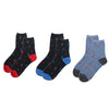 3 pairs/set Colorful Music Notes Men's Socks - black navy blue - { shop_name }} - Review