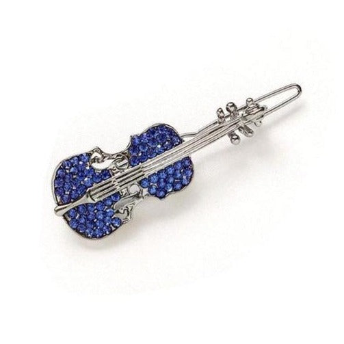 Crystal Rhinestone Violin Hairpin