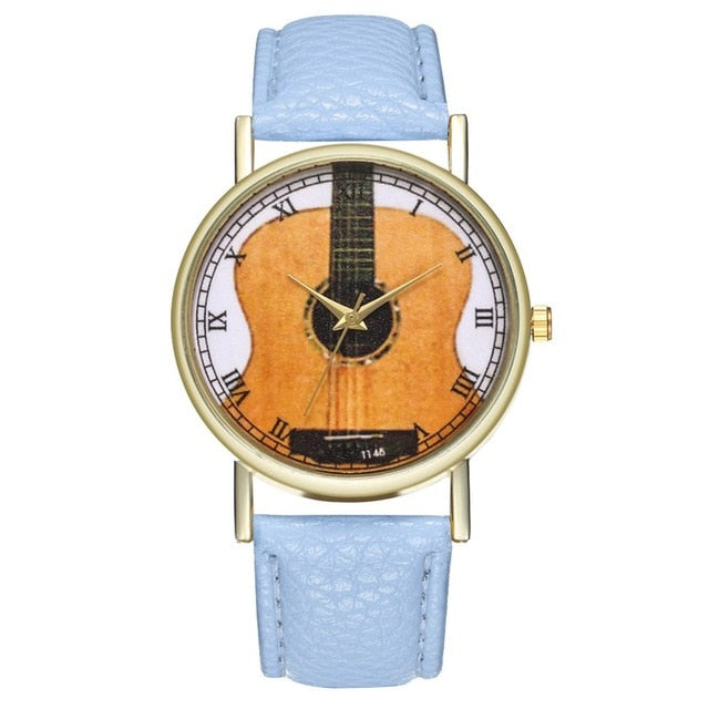 Leather Strap Guitar Watches