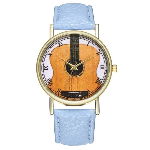 Free - Guitar Leather Wristwatches