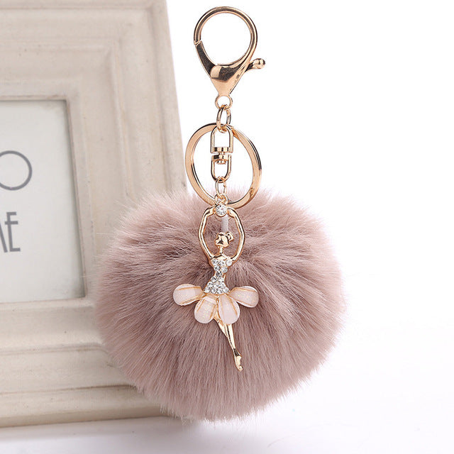 Ballet Pom-pom Keychain