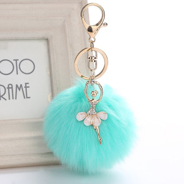 Ballet Pom-pom Keychain