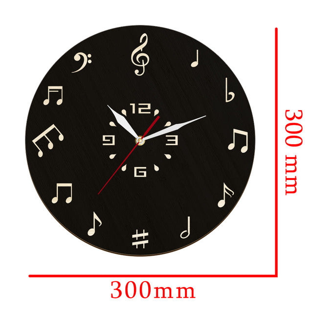 Music Notes Minimalist Wall Clock