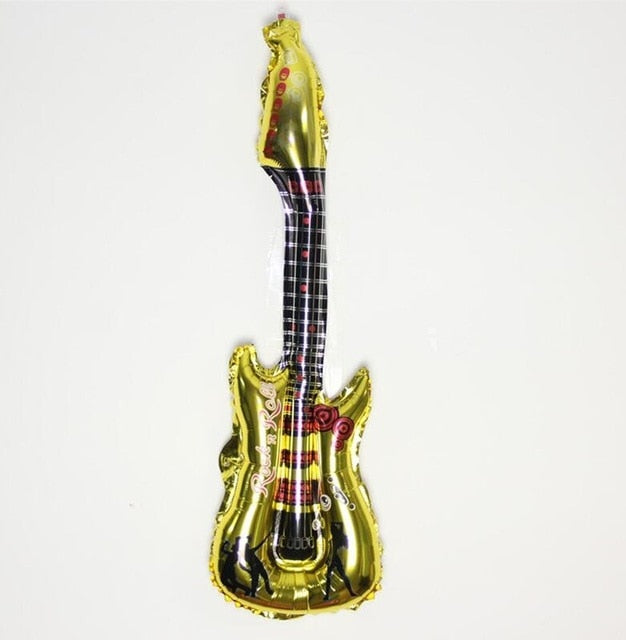 10pcs/lot Cartoon Guitar Party Foil Balloon - 10pcs Gold - { shop_name }} - Review