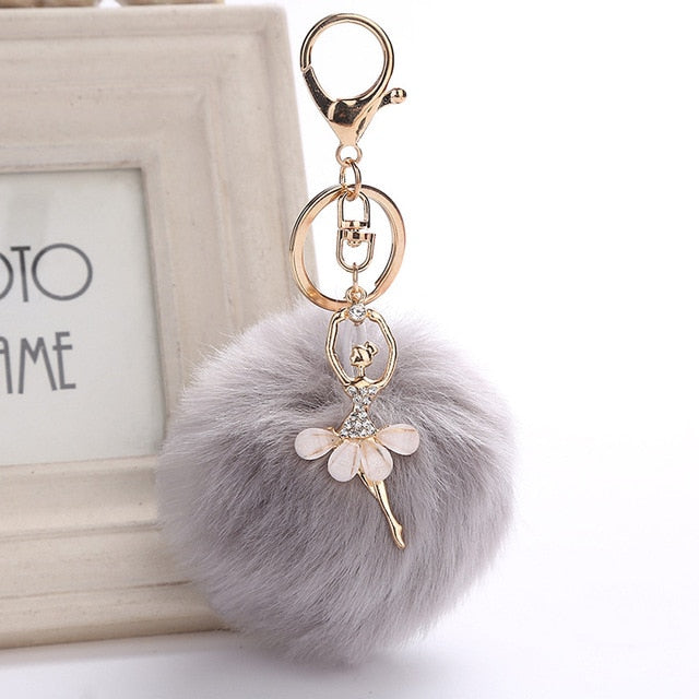 Ballet Pom-pom Keychain