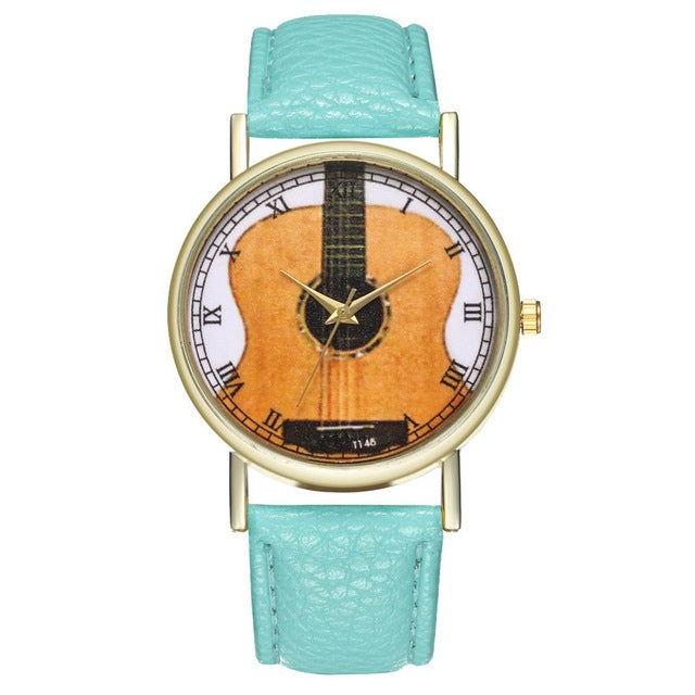 Leather Strap Guitar Watches