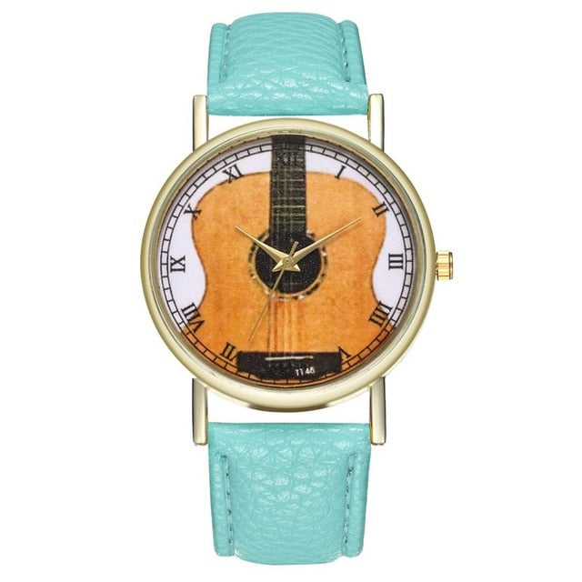 Free - Guitar Leather Wristwatches