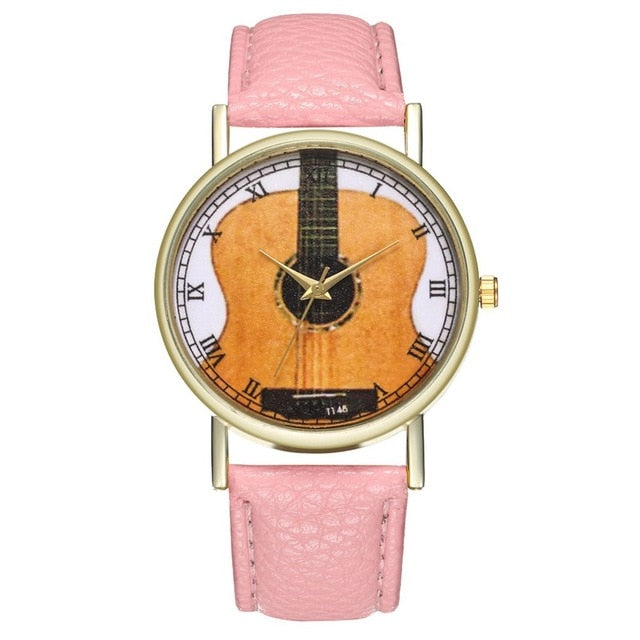 Leather Strap Guitar Watches