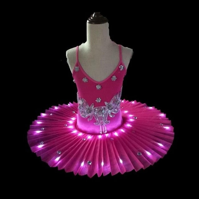 LED Light Swan Lake Ballet Dress