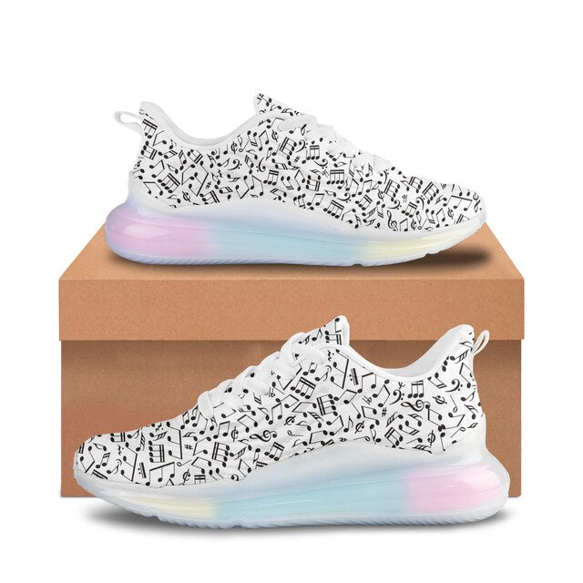 Music Note Air Mesh Sneakers