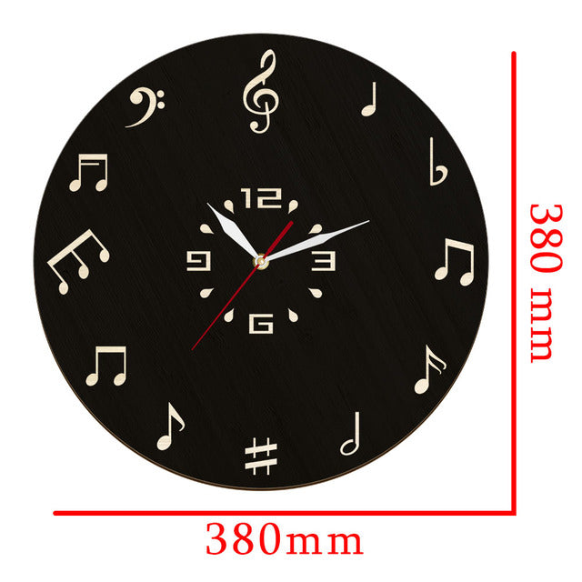 Music Notes Minimalist Wall Clock