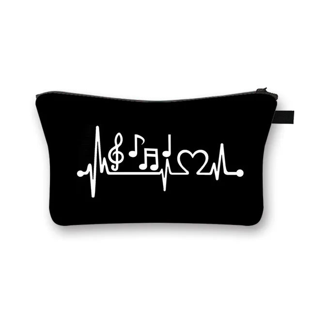 Music Print Cosmetic Bag