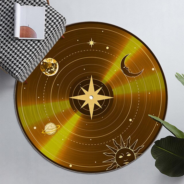 Retro CD Round Area Rug