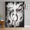 Music Notes Sheer Curtains