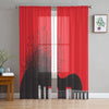 Guitar Window Tulle Curtain