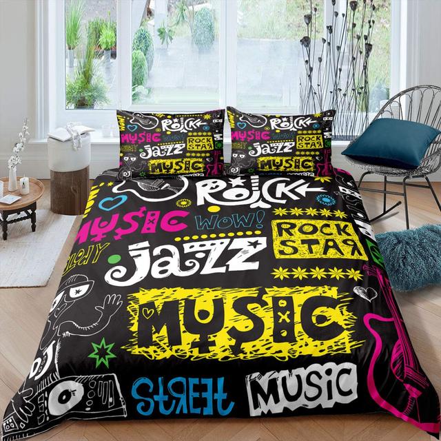 Rock Jazz Music Bedding Set