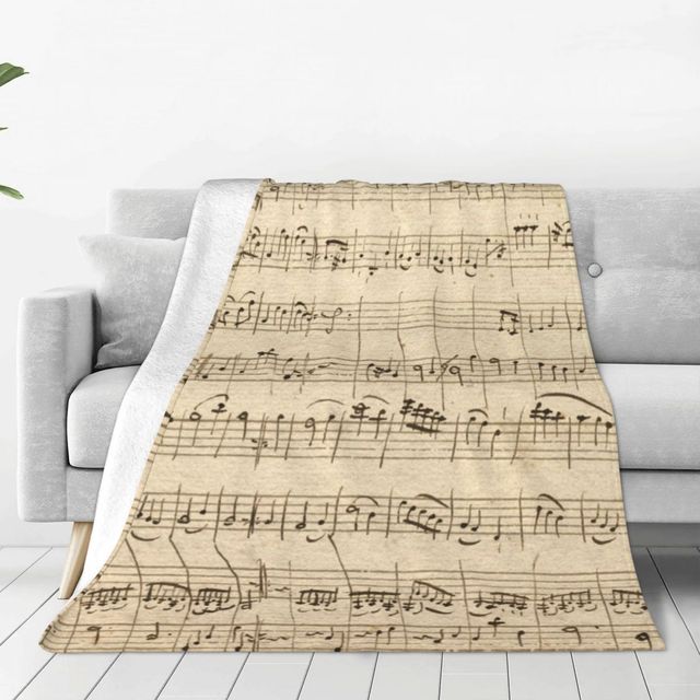 Music Theme Flannel Throw Blanket