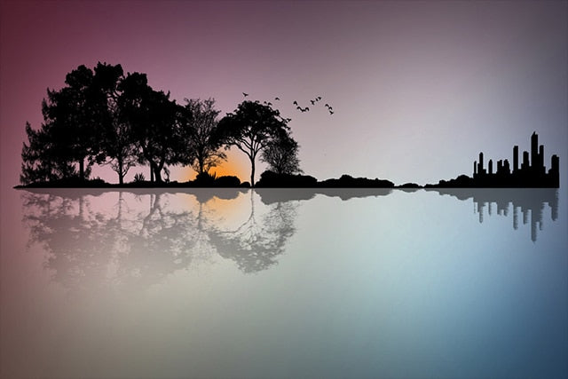 Abstract Tree Guitar Wall Art