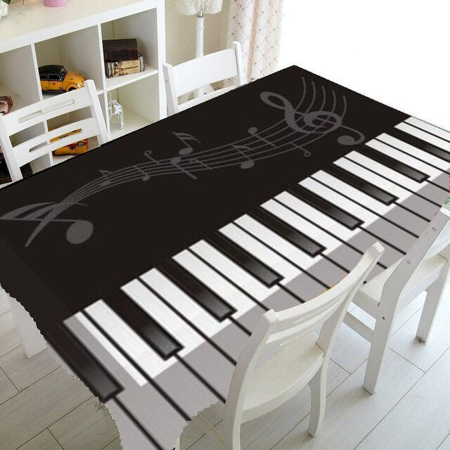 Musical Note Piano Key Tablecloth