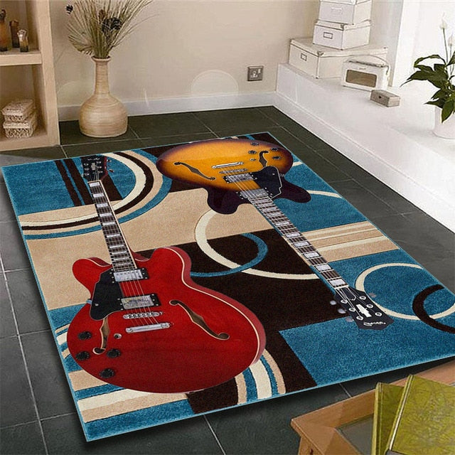 Music Guitar Collection Carpet