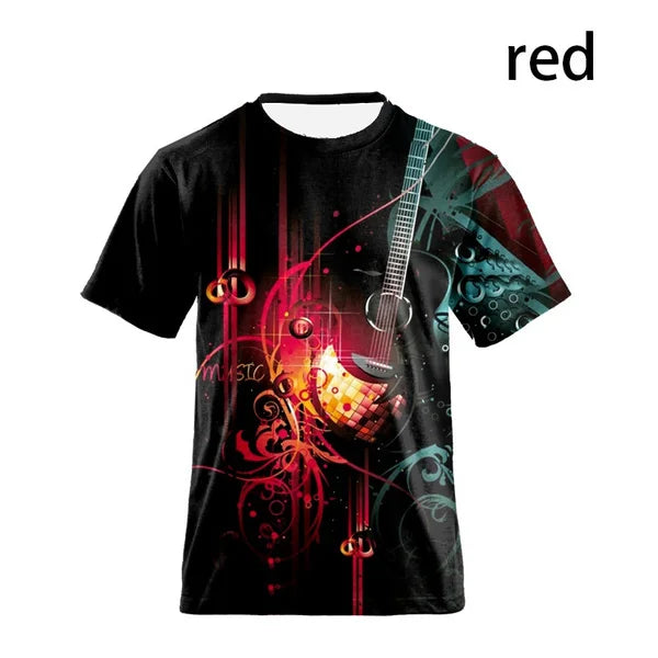 New Music Piano Printed T-shirt