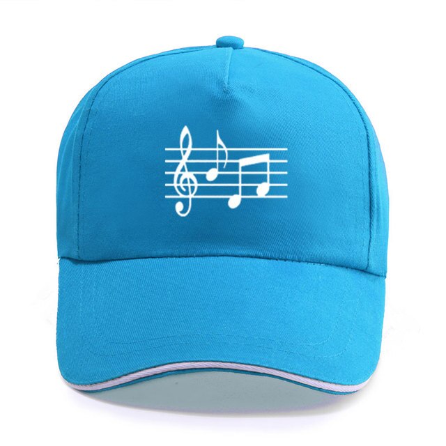 Music Note Print Baseball Cap