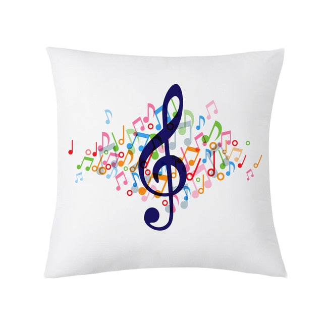 Creative Music Notes Cushion Cover