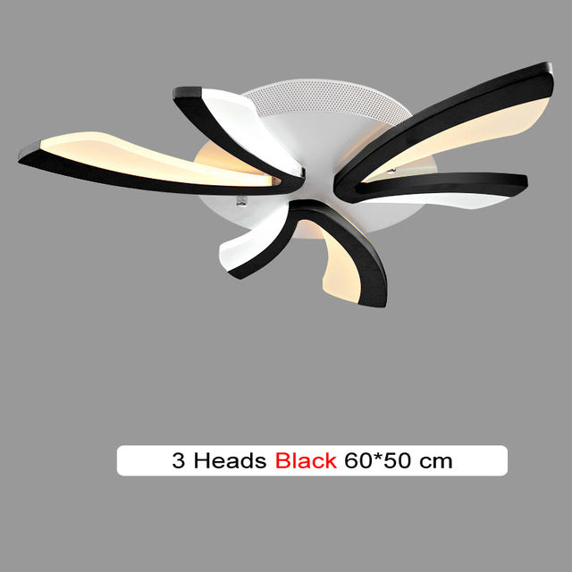 Acrylic Modern LED Ceiling Lights - 3 heads Black / Cool White - { shop_name }} - Review