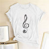 White Music Notes T-Shirt