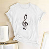 White Music Notes T-Shirt