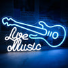 Guitar Rock & Live Music Neon Sign Light