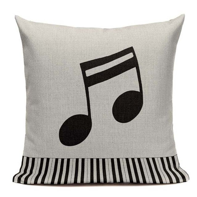 Music Series Note Printed Pillow Case