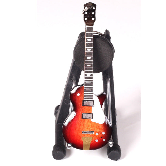 Wooden Miniature Guitar Keychains