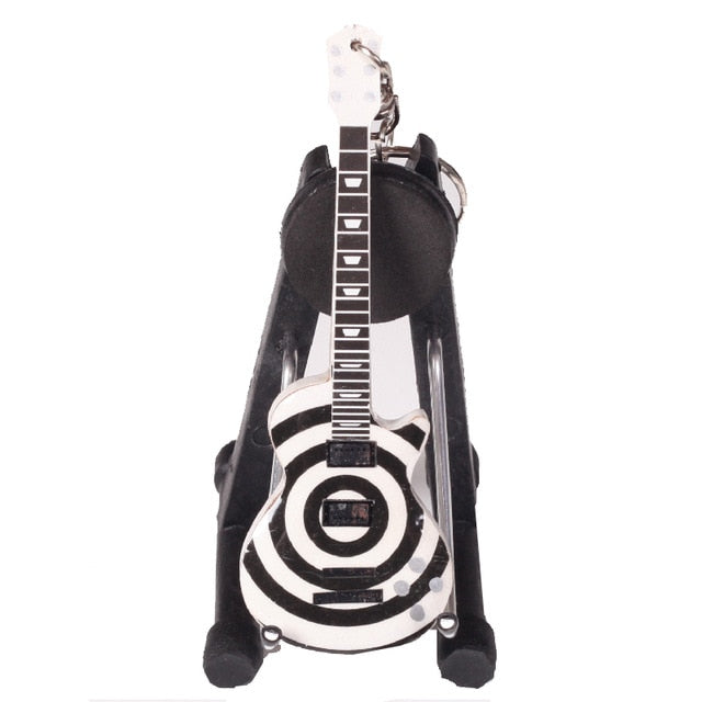 Wooden Miniature Guitar Keychains