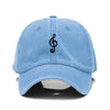 Vintage Washed Music Embroidery Cap