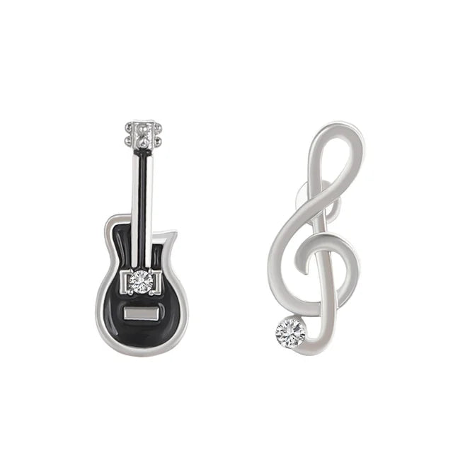 Guitar & Music Treble Clef Earrings